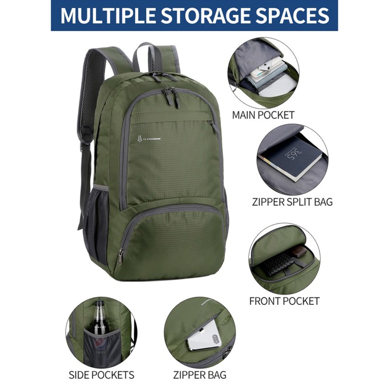 LEOLEO Folding Backpack, 11.8 gal (35 L), Lightweight, Large Capacity,