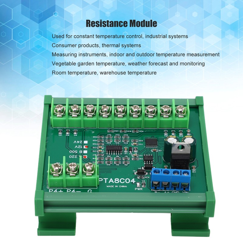 Temperature Sensor Module Resistance Collection PT100 RTD RS485 with Guide