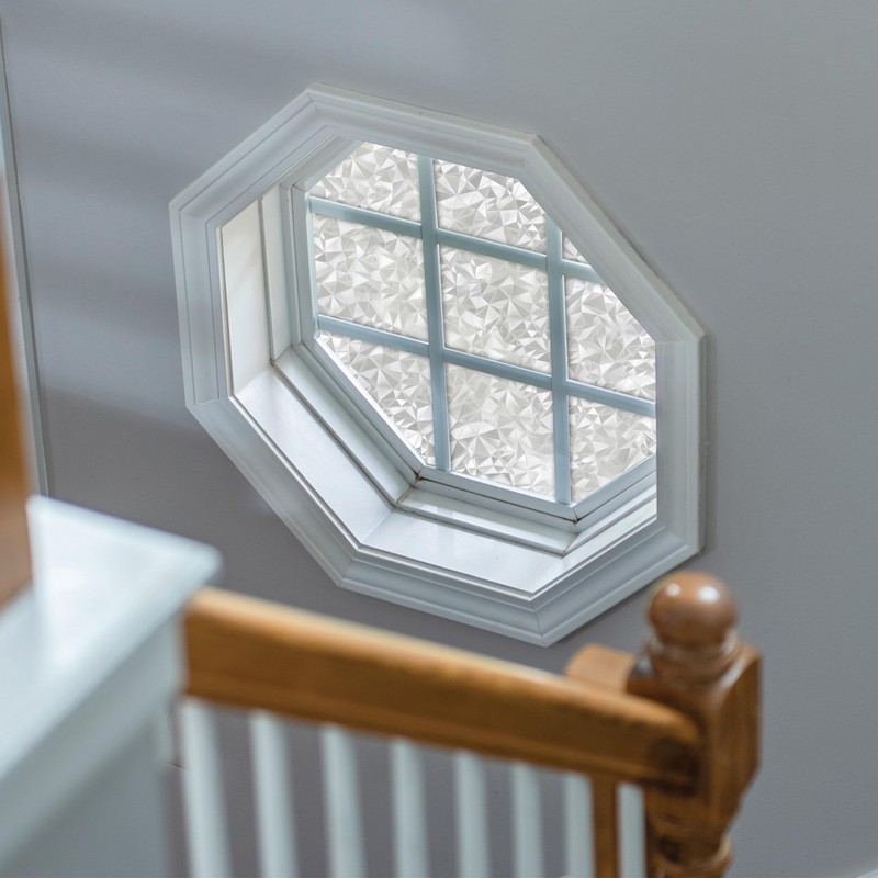 Autotech Park Precut Pattern Texture Octagon Window Film Shade, Self