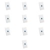 Single Gang 1 Port Flat Keystone Wall Plate - White
