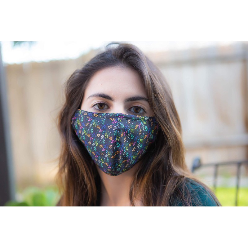 Headmost Comfymask 3 Layer Large Fabric Facemask: Water Repellent, Washable,