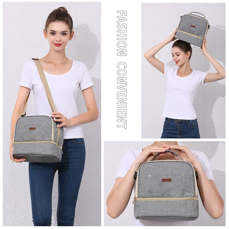 Breast Pump Bag Cooler Compartment Moistureproof Bag Double Layer for