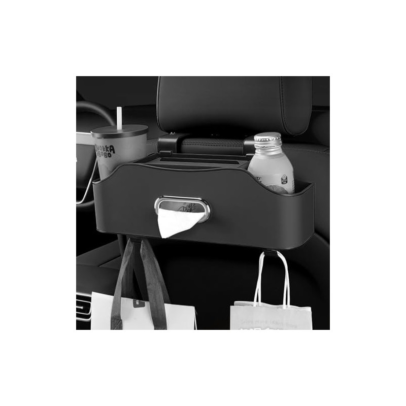 Car Rear Backseat Extra Multifunctional Drink Cup Holder with Tissue