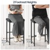 HOOBRO Bar Stools,25.4" Saddle Stools with PU Upholstery, Counter Height
