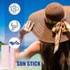Sunscreen Stick SPF 50+,Clear Travel Size Sunblock Stick,Sweat-Proof,Water Proof and