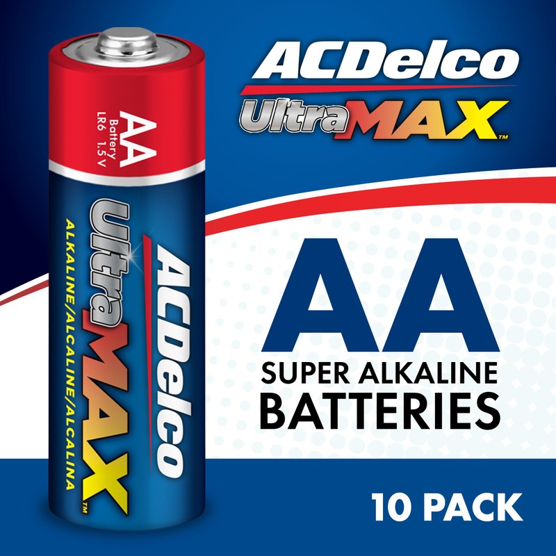 Powermax ACDelco UltraMAX 10-Count Double AA Batteries, Alkaline Battery with