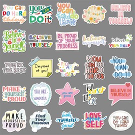 Vintage Inspirational Stickers 50 Pack Laptop Stickers, Positive Vinyl Waterproof Stickers for Water Bottles Skateboard Scrapbook Bike Computer,Phone,-Graffiti Stickers Pack for Teens Girls Kids