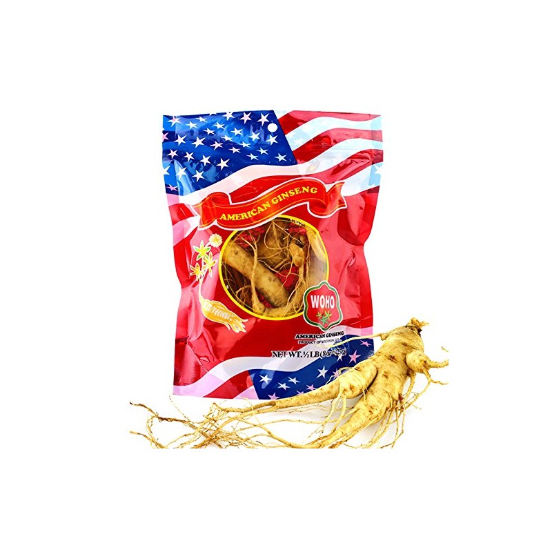 WOHO Cultivated Fresh Ginseng American Ginseng Jumbo 8oz (6-8 Roots)