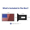 2 Inch Trailer Hitch Cover with American Flag, Heavy Metal