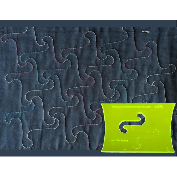 Parrs Rutters Riddle Jigsaw Free Motion Quilting Ruler for Domestic