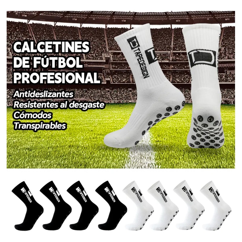 16 Par Calcetin Media Deportivos Fútbol Antideslizantes