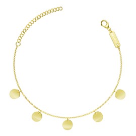 Baffos® Women’s Disc Bracelet - Chain made of Durable Stainless Steel in Rose, Gold or Silver - Ladies’ Jewellery Bracelet + Bangle - Gift for Your Girlfriend or for Your Wedding Day, Stainless Steel