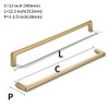khtumeware 2 Pack Brushed Brass Cabinet Pulls 12 Inch(305mm) Hole
