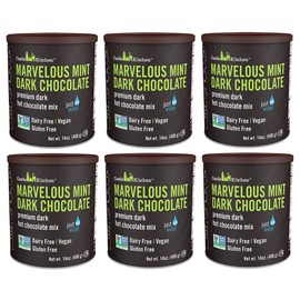 Castle Kitchen Marvelous Mint Dark Chocolate Premium Hot Cocoa Mix - Dairy-Free, Vegan, Plant Based, Gluten-Free, Non-GMO Project Verified, Kosher - Just Add Water - 14 oz (Pack of 6)