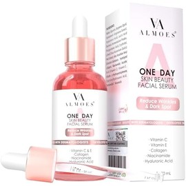 AA almoes Sérum Almoes Con 20 De Vitamina C, Alfa Arbutina, Ácido Poliglutámico, Ácido Hialurónico, Vitamina E, Colágeno, Fórmula Minimizadora De