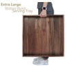 MAGIGO 22 x 22 Inches Large Square Black Walnut Wood