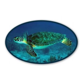 AK Wall Art Green Turtle Swimming Car Vinyl Sticker - SELECT SIZE - (A) X-Small: 3"