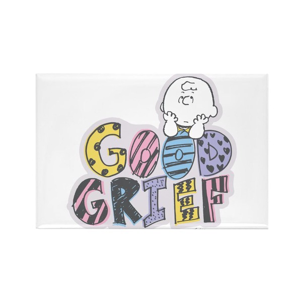 CafePress Charlie Brown Good Grief Rectangle Magnet, 3"x2" Refrigerator Magnet