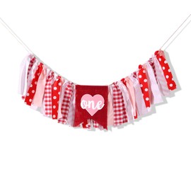 Happy Valentine’s Day High Chair Banner - Valentine First/1st Birthday Party Decorations,valentine Heart Birthday Highchairs Banner,valentine First Birthday One High Chair Banner,sweetheart 1st
