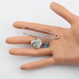 LQRI Bride Pin Brooch Jewelry Bride To Be Heart Charm wedding ceremony Gift Bridal Shower Gift (BRIDE)