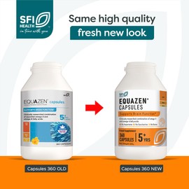 EQUAZEN Family Capsules | Omega 3 & 6 Fish Oil Supplement | Supports Brain Function | Blend of DHA, EPA & GLA | Suitable for Children 5+ to Adults | 360 Capsules