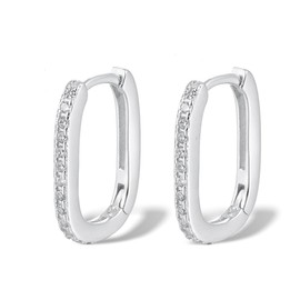 Karma NH10292857_silber Creole Earrings Sterling Silver 925 15 mm Silver Women's Earrings Hoop Earrings Women's Jewellery Earrings Gold-Plated (Gold), Sterling Silver, No Gemstone