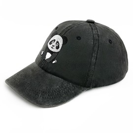 Tecue Panda Hat for Kids Embroidered Cotton Baseball Cap for Boys Girls