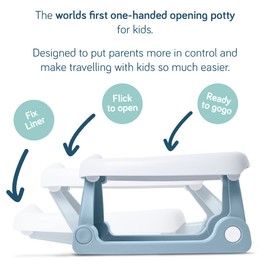 Pottiagogo Baby Potty Portable Foldable Innovative Antibacterial Material Grey 390g