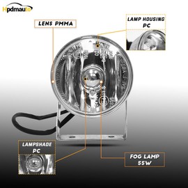 Hpdmauto Fog Lights Assembly fit for 1996-2007 Mack Vision Fog Lamp Driver and Passenger Side(Pair)