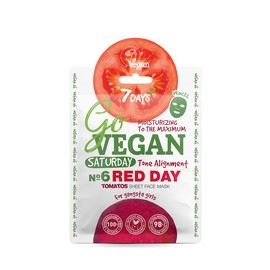 7Days Go Vegan Face Mask Red Day For Gangsta Girl, 25gr