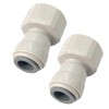 Aczyqws 2 Internally Threaded BSP to 10mm Push Pipe Connector
