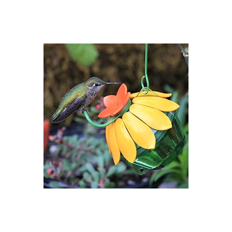 Wild Wings WWSFHF5 So Real Single Flower Hummingbird Feeder, Red/Yellow