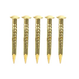 Pack of 100 Brass Rosette Nails with Round Head, Brass for Furniture Hinge Hardware Accessories (15 mm Long)
