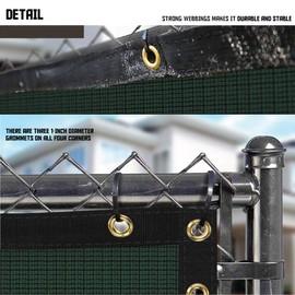 TANG Outdoor Privacy Screen Fence 98% Privacy Heavy Duty Windscreen for Backyard Chain Link Fence 3 Years Warranty 5'x2' Green