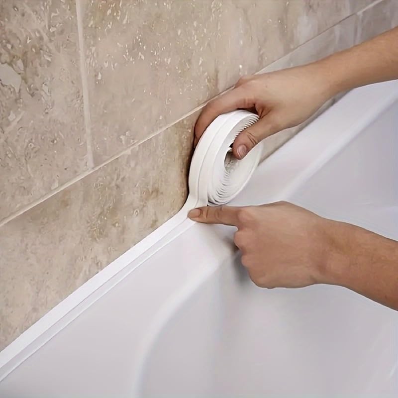 3.2m Self-Adhesive Toilet Caulking Strip, Bathroom Sealant Tape for Floor