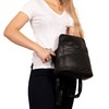 Lady Conceal Unisex Concealed Carry Jayden Leather Backpack with Hidden