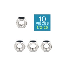 1/2-20 Hex Nuts - IMScrews 304 Stainless Steel GB6173 Hex Nuts Pack of 10
