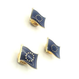 EU European Union Country Metal Enamel Flag Pin Badge Pack of 3 Metal, Metal