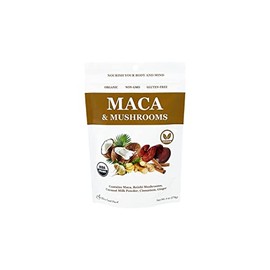 Cherie Sweet Heart Maca Mushrooms Blend (Maca + Reishi + Coconut Milk + Cinnamon + Ginger), 6oz Bag, 15 Servings — Organic, Non-GMO, Vegan, Gluten-Free