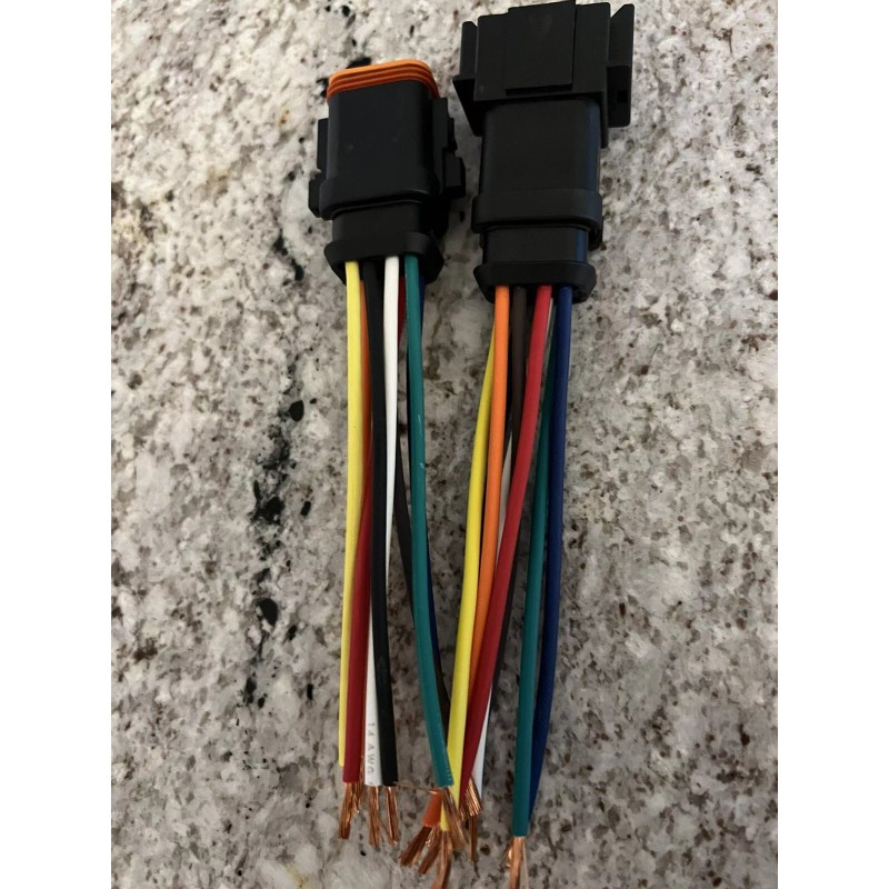Deutsch E008 Style 14 AWG Assembled Deutsch 8 Pin waterproof