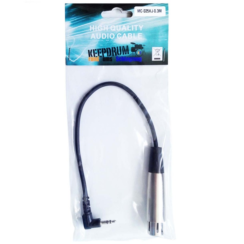 KEEPDRUM MC-025XJ Audio Cable 30 cm XLR Female TRS 3.5