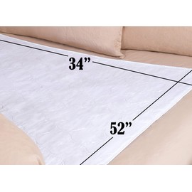Masirs Mattress Pad Sheet Protector - Soft Quilted Cotton with Waterproof Layer to Protect Your Mattress & Keep Sheets & Linen Dry. Superior Alternative to Disposable Mattress Pads. (34 x 52 Inches)