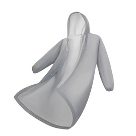 Natiform Raincoat, Rain Poncho, Unisex, Translucent, Hat Included, Storage Bag Included, gray