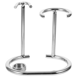 FRCOLOR Razor Holder and Brush Organizer for Beard Care Natural Upside Down Design Space Saving Bathroom Storage for Home and Barbershop Use