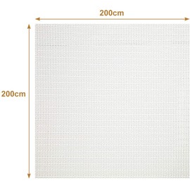 fowong Multipurpose Large Non-Slip Mat 200 x 200cm Anti-Skid Rug Universal Drawers Non-Slip Pad Cuttable DIY for Table Utensils Car Trunk Mat - White
