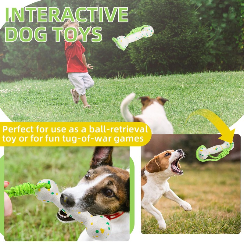 Roucerlin E-TPU Floating Dog Fetching Toys with Nylon Rope, Interactive