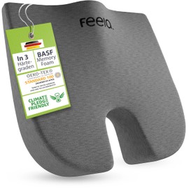 feela.® Orthopaedic Wedge Cushion Chair [3 Hardness] - Ergonomic Wedge Cushion Car & Sofa, Seat Wedge, Seat Wedge Cushion for Car, Wedge Seat Cushion (Hard)