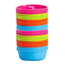 Orrdiffi 32 Stück Donut Backform Silikon,Muffinform Silikon Wiederverwendbare Backform,Antihaftbeschichtet,Cupcake-Formen,Kuchenform,Donut-Backform für Plätzchen,Pudding,Backen,DIY-Backförmchen