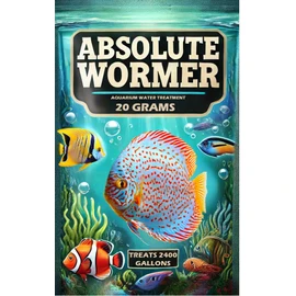 Absolute Wormer Plus - Freshwater and Saltwater Aquarium Powder Treatment. for Aquariums with Worms and Flukes. (40G - Treats 4800 GALLONS)