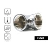 DOJA Barcelona 90° Threaded Fitting Made of Chrome-Plated Brass 1/2